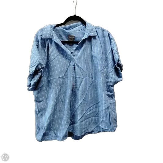 Top Short Sleeve By Chicos In Blue, Size: Xxl