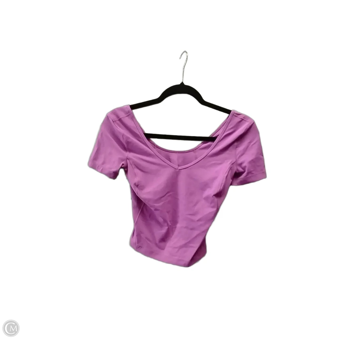 Athletic Top Short Sleeve By Lululemon In Purple, Size: L