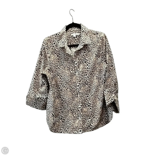 Top Long Sleeve By Chicos In Animal Print, Size: M
