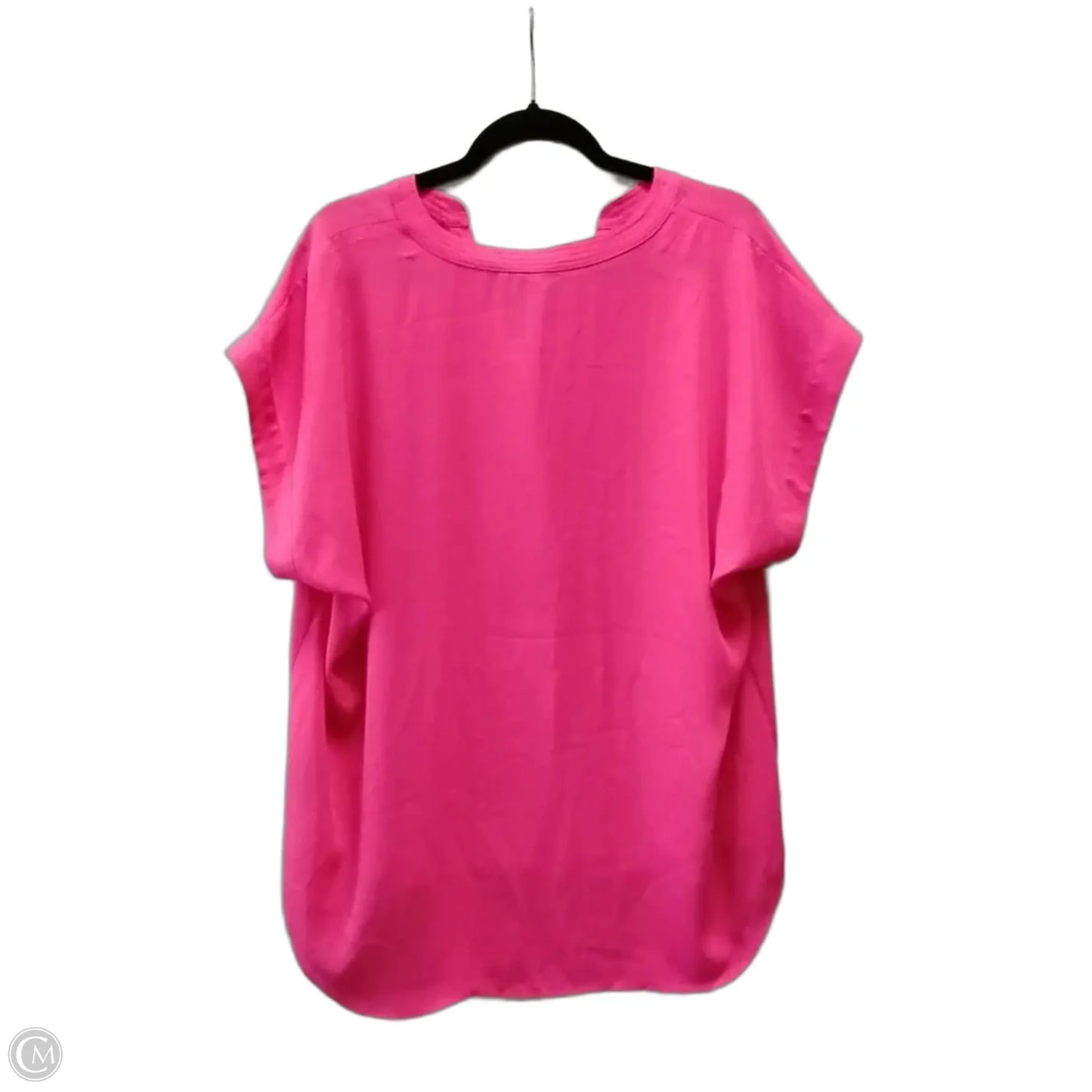 Blouse Short Sleeve By Cynthia Steffe In Pink, Size: Xl
