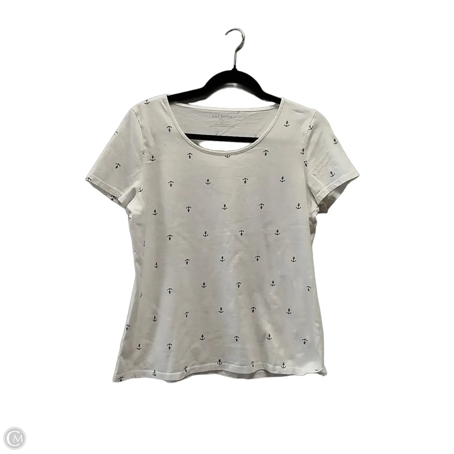 Top Short Sleeve Basic By Talbots In White, Size: M