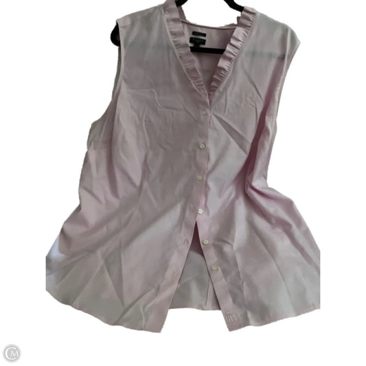 Blouse Sleeveless By Talbots In Pink, Size: 20