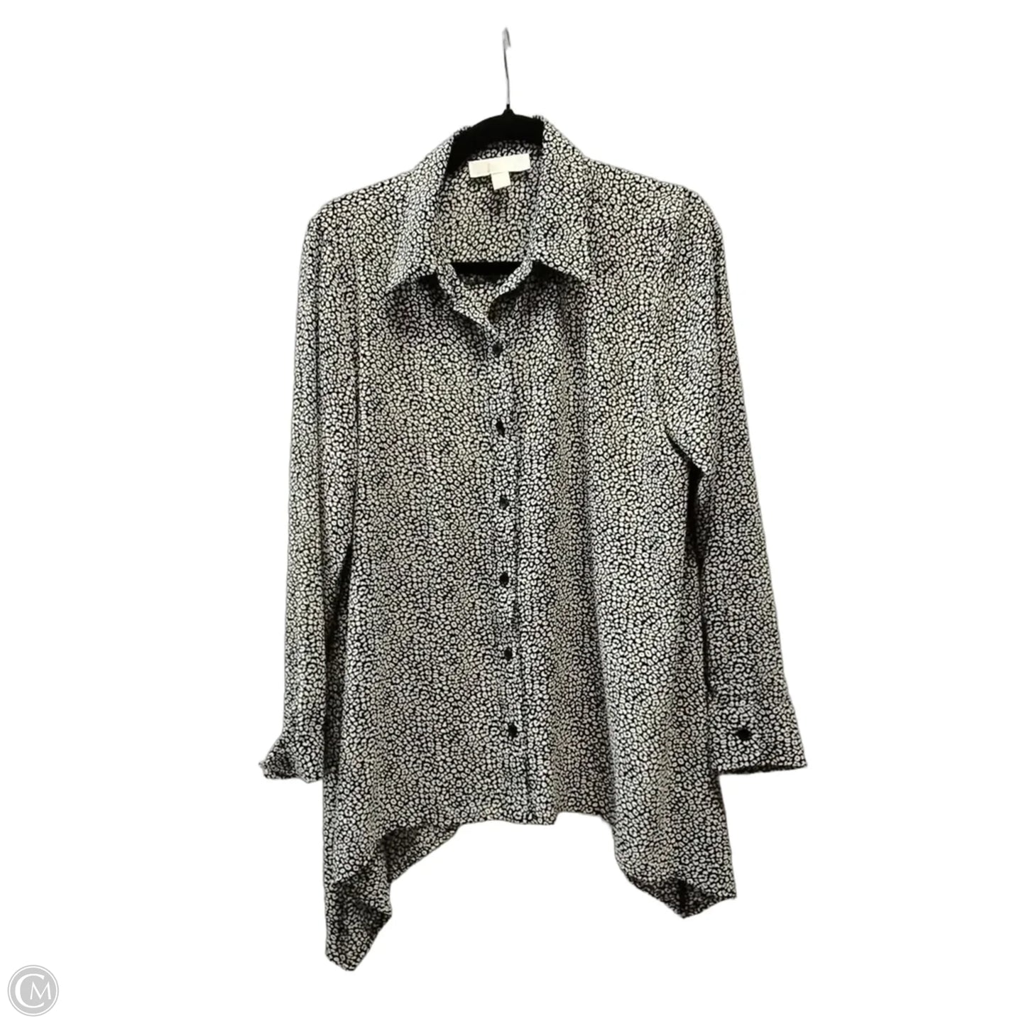 Blouse Long Sleeve By Michael By Michael Kors In Black, Size: L