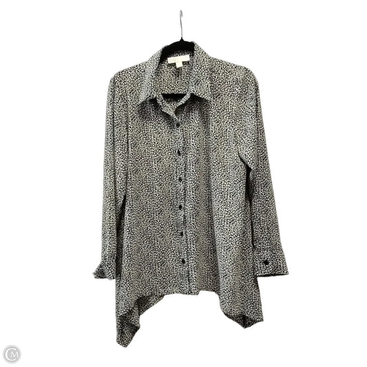 Blouse Long Sleeve By Michael By Michael Kors In Black, Size: L