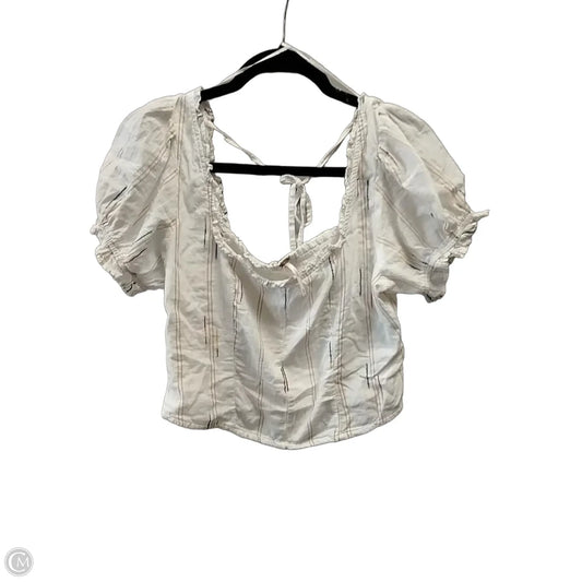 Top Short Sleeve By Free People In White, Size: M