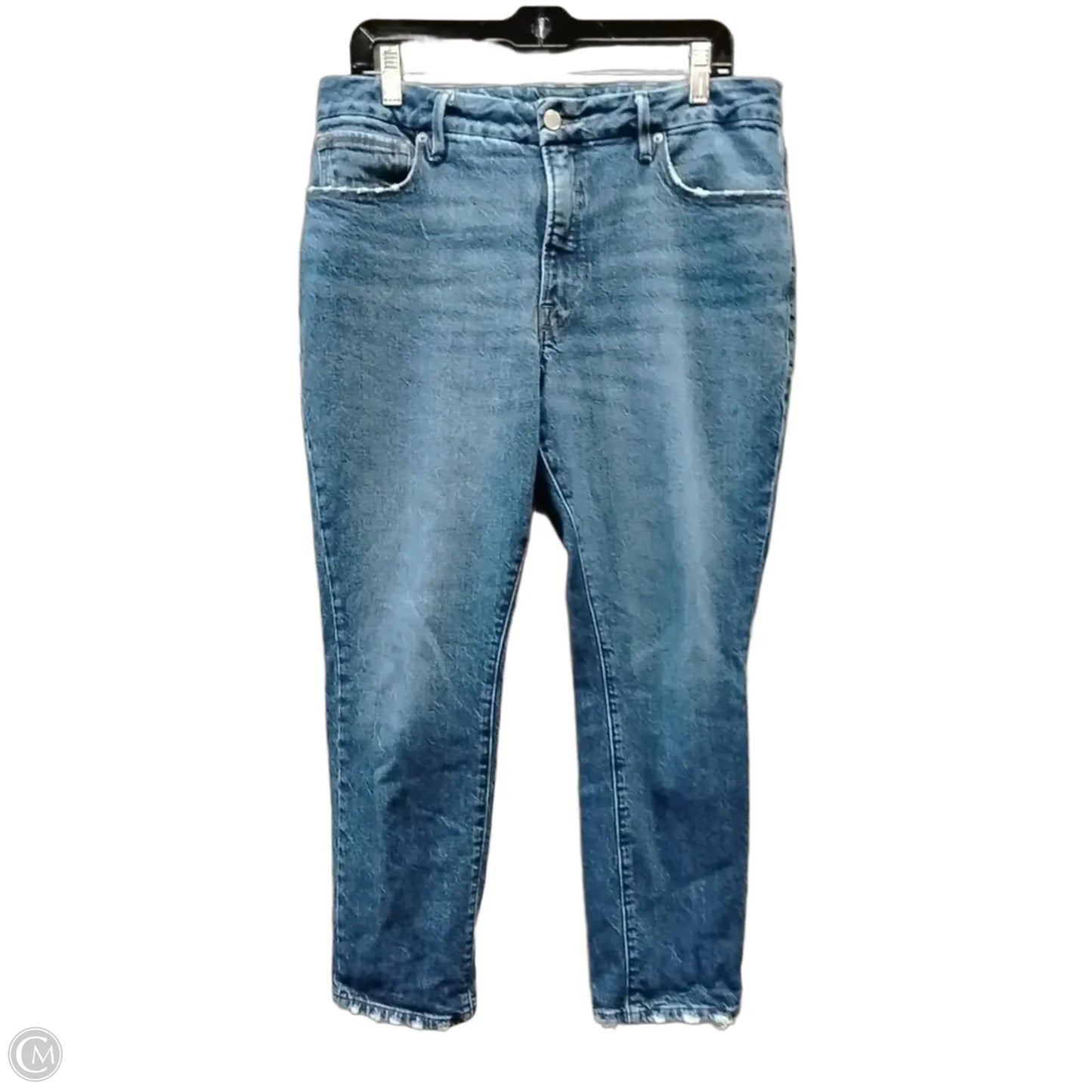 Jeans Skinny By Good American In Blue Denim, Size: 10