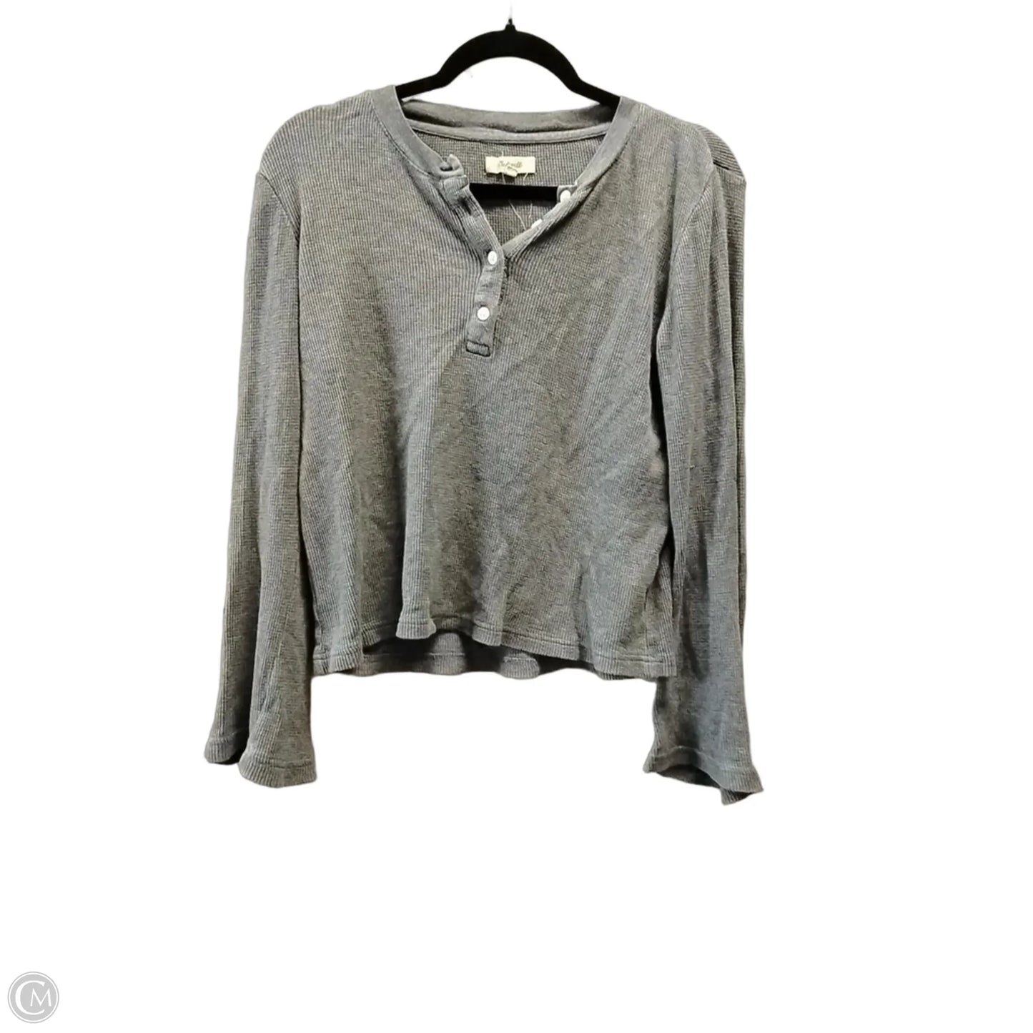 Top Long Sleeve By Madewell In Grey, Size: S