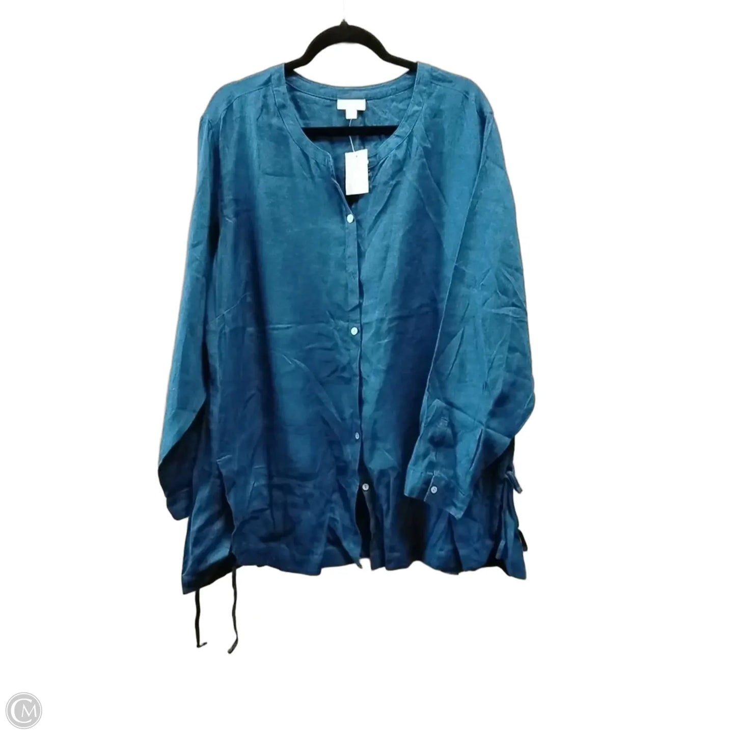 Top Long Sleeve By J. Jill In Blue, Size: 3x