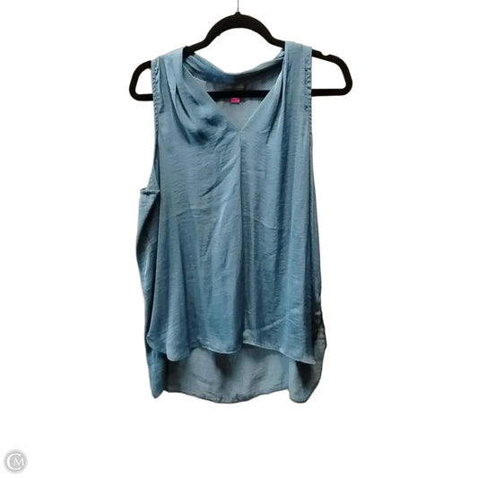 Blouse Sleeveless By Vince Camuto In Blue, Size: L