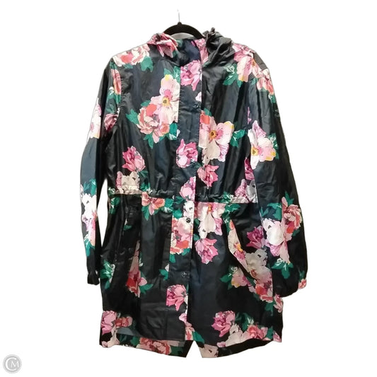 Coat Raincoat By Cme In Floral Print, Size: M