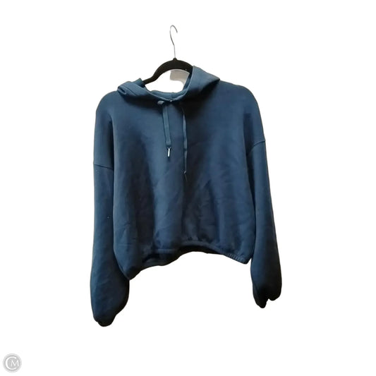 Athletic Sweatshirt Hoodie By Spanx In Blue, Size: L