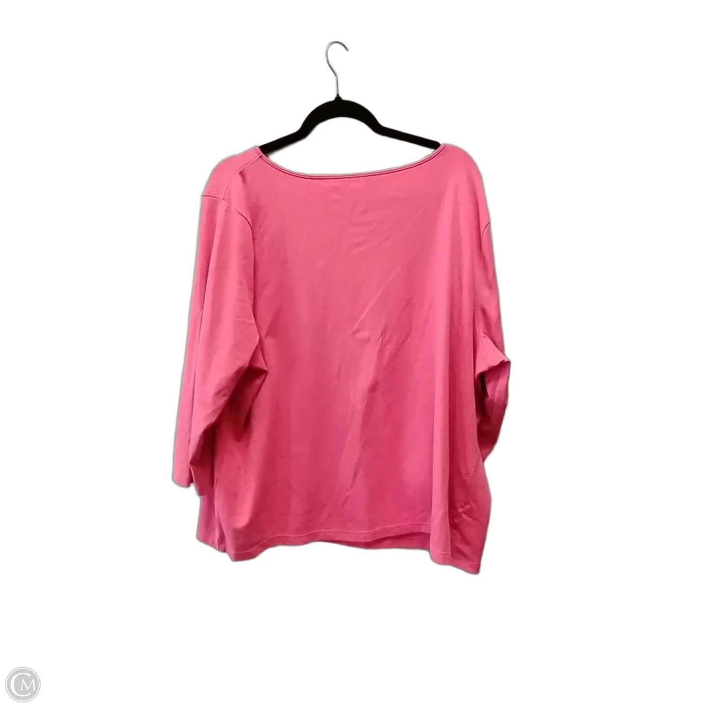 Top 3/4 Sleeve By Talbots In Pink, Size: 3x