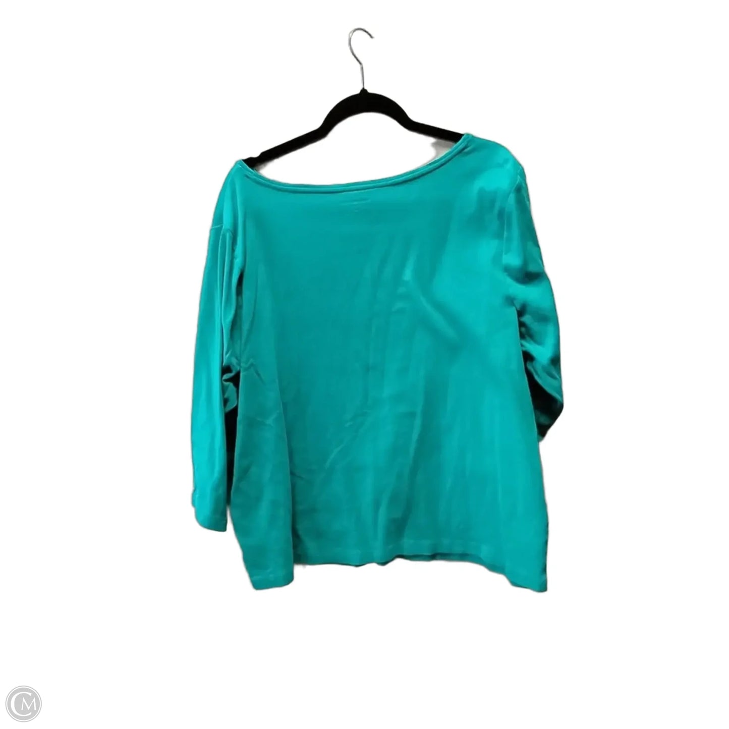 Top 3/4 Sleeve By Talbots In Blue, Size: 3x