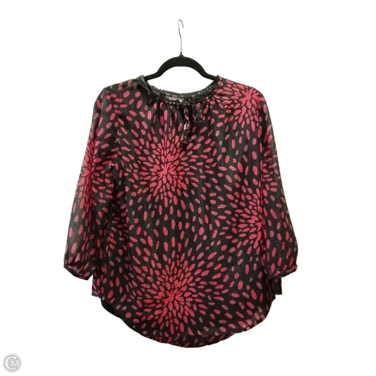 Blouse Long Sleeve By Liz Claiborne In Red, Size: S