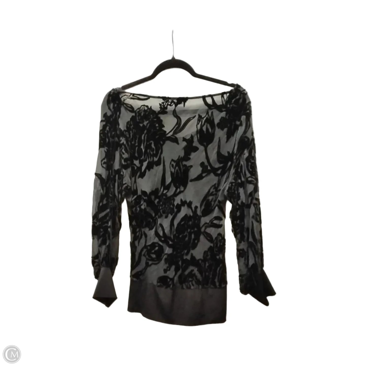 Top Long Sleeve By Cache In Black, Size: 0