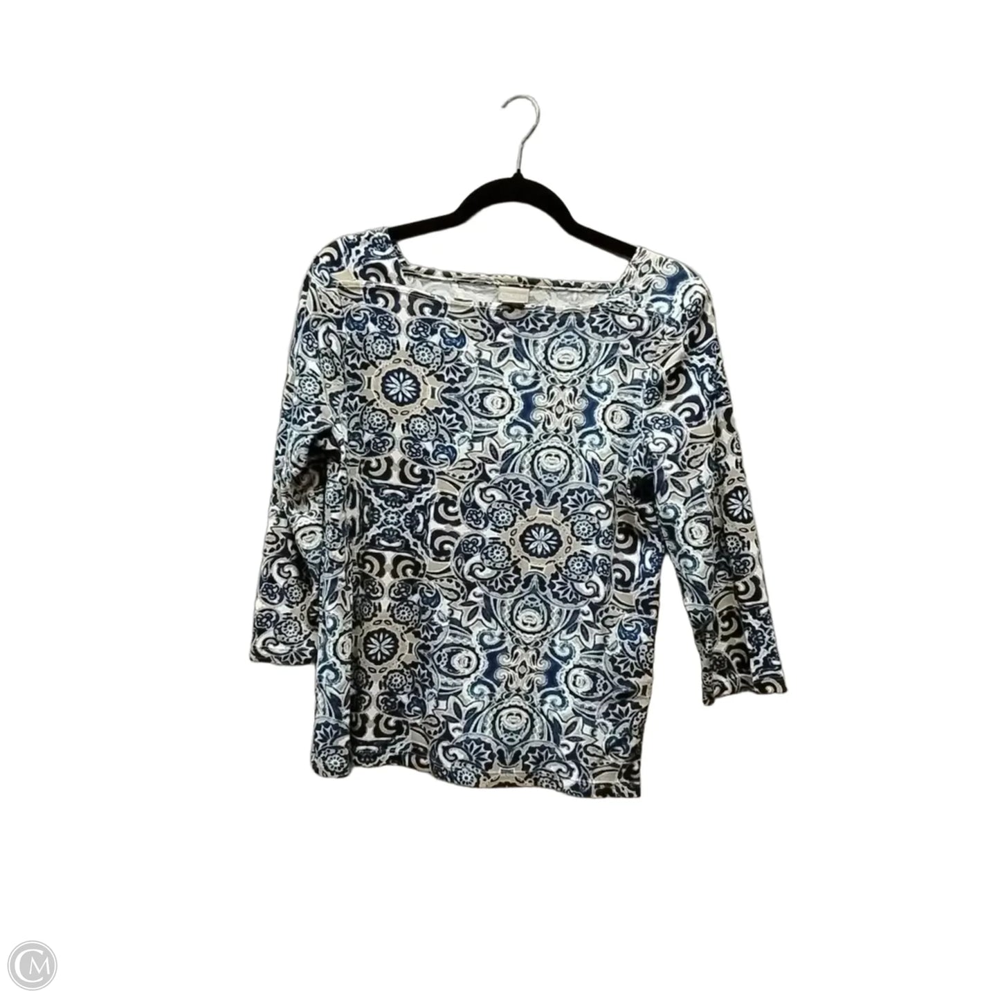 Top Long Sleeve By Chicos In Blue, Size: M
