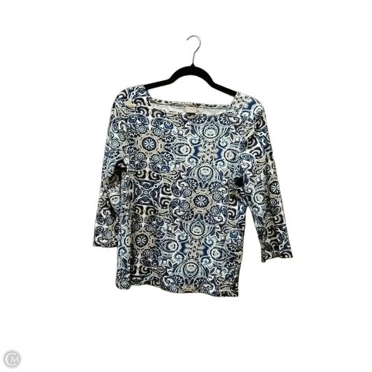 Top Long Sleeve By Chicos In Blue, Size: M