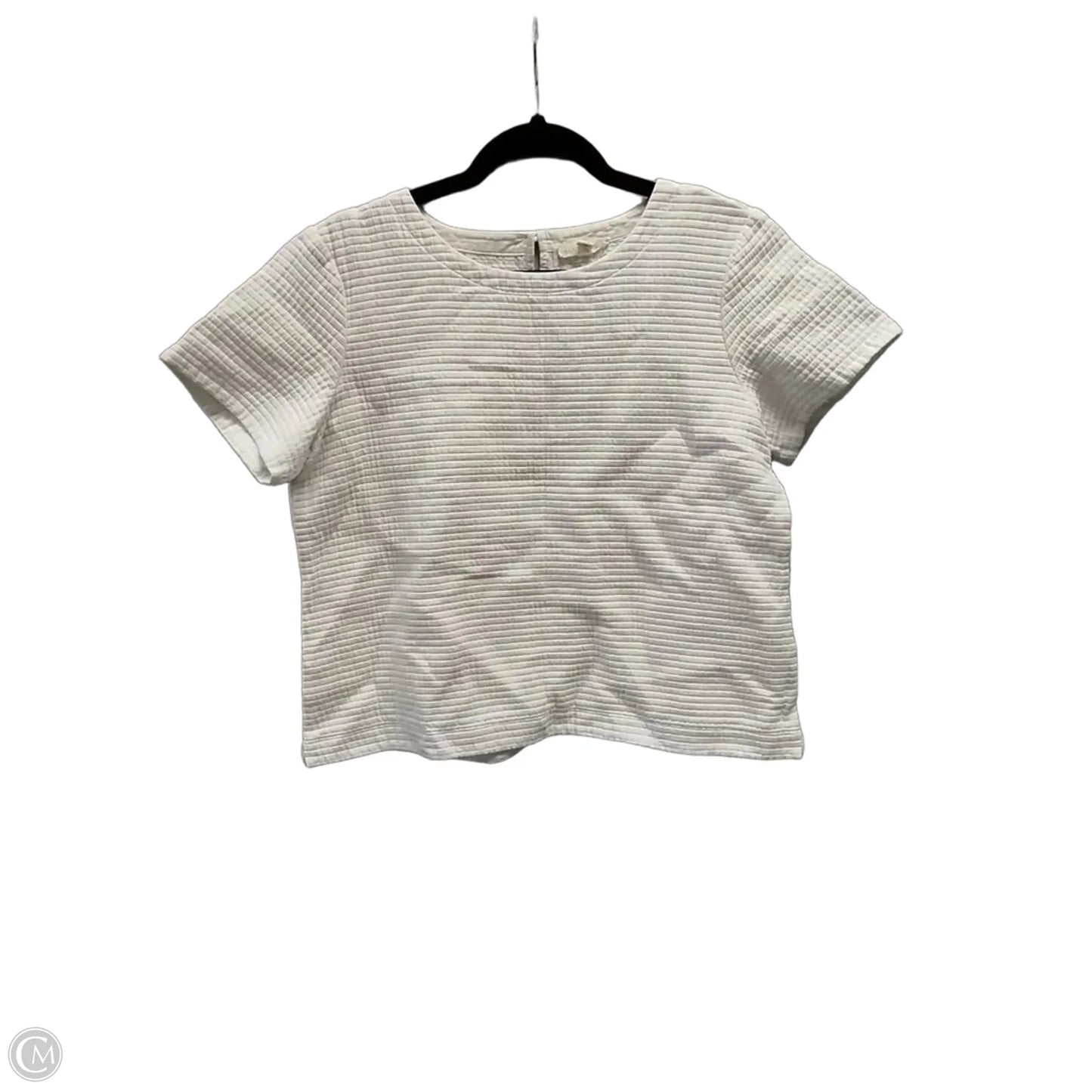 Top Short Sleeve By Eileen Fisher In White, Size: S