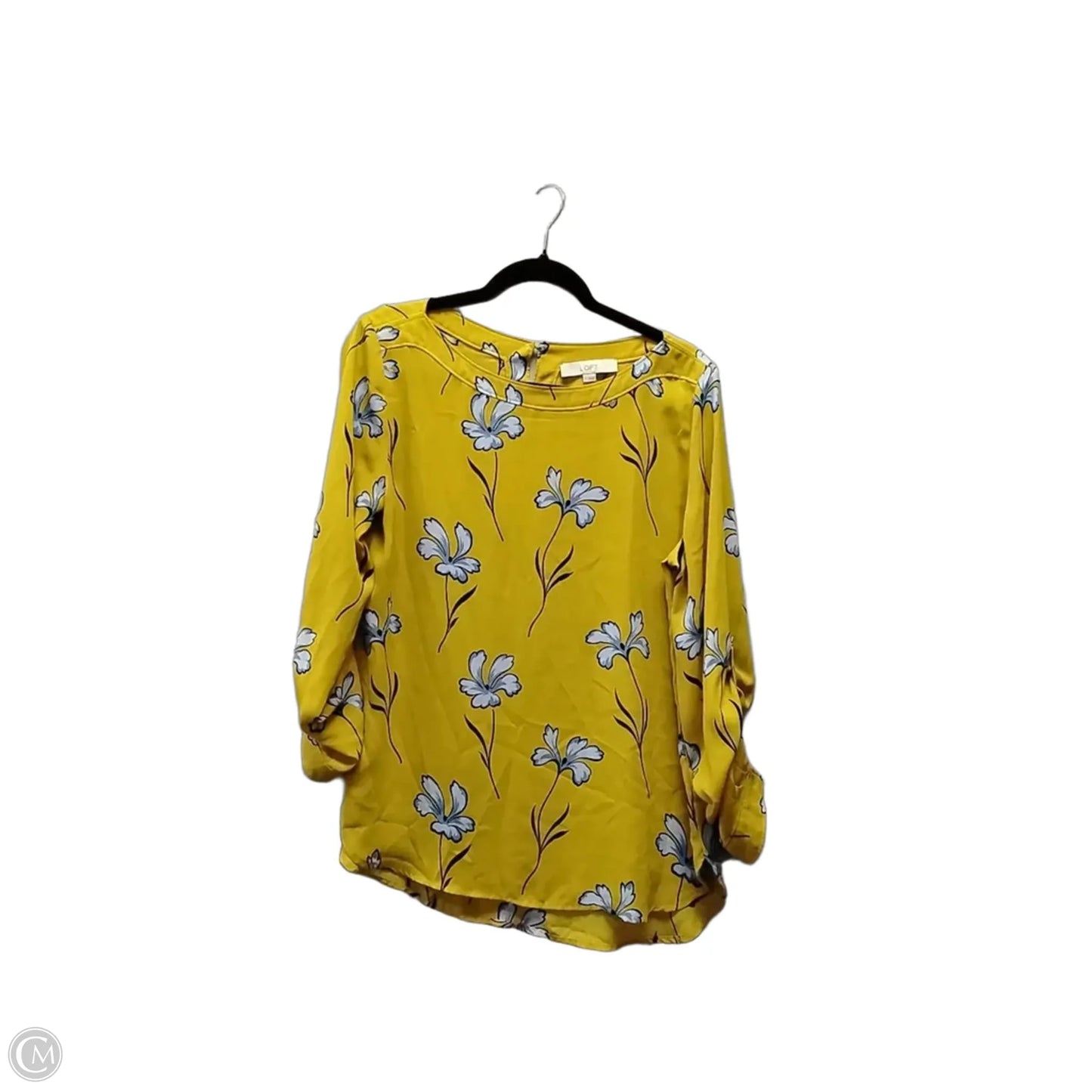 Blouse Long Sleeve By Loft In Floral Print, Size: M