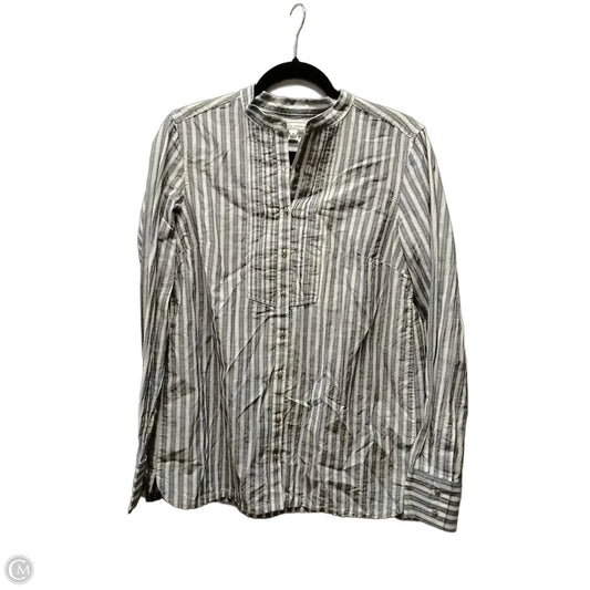 Top Long Sleeve By Banana Republic In Striped Pattern, Size: M