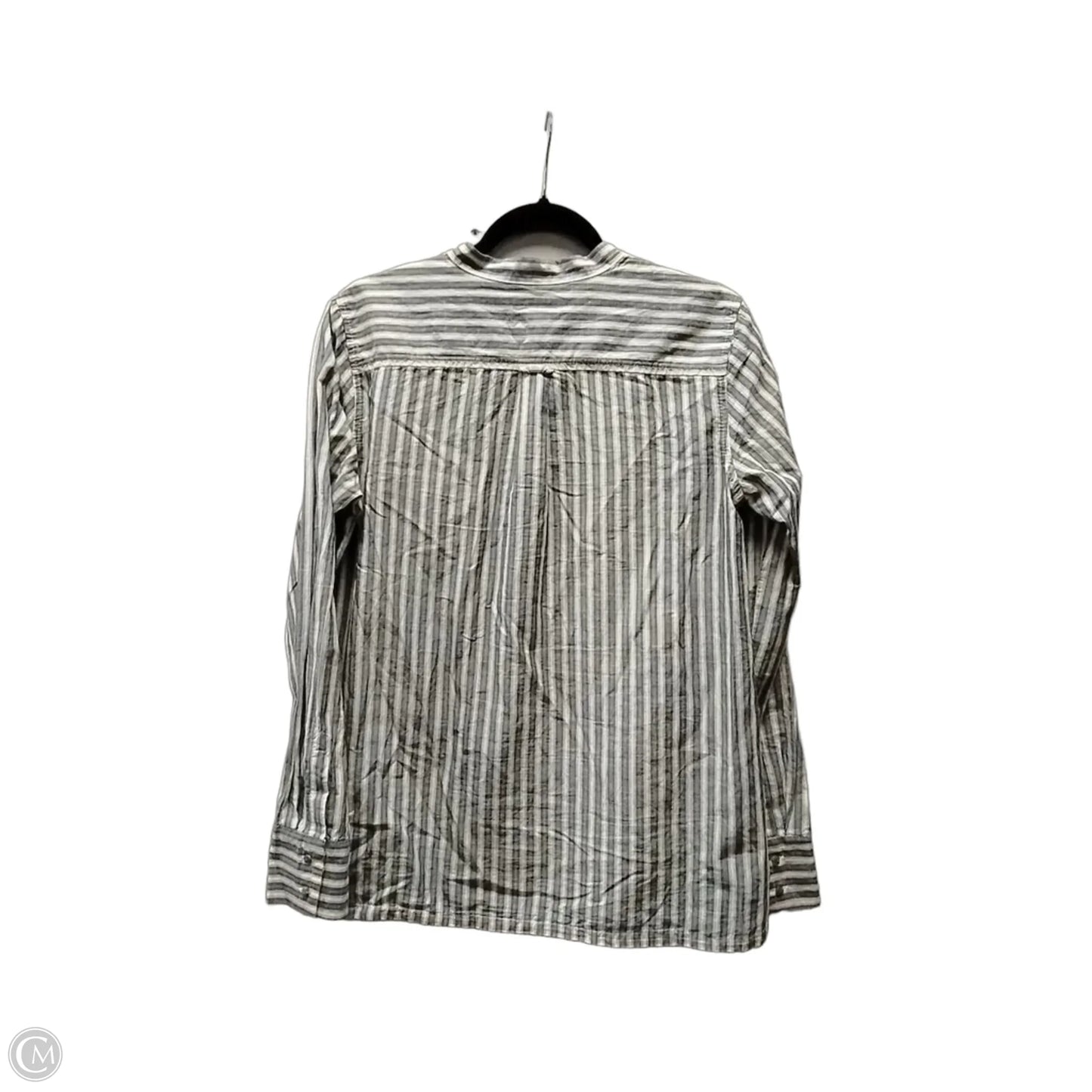 Top Long Sleeve By Banana Republic In Striped Pattern, Size: M