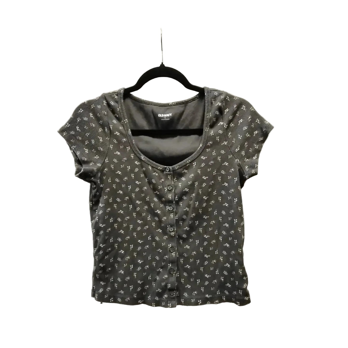 Top Short Sleeve Basic By Old Navy In Floral Print, Size: L
