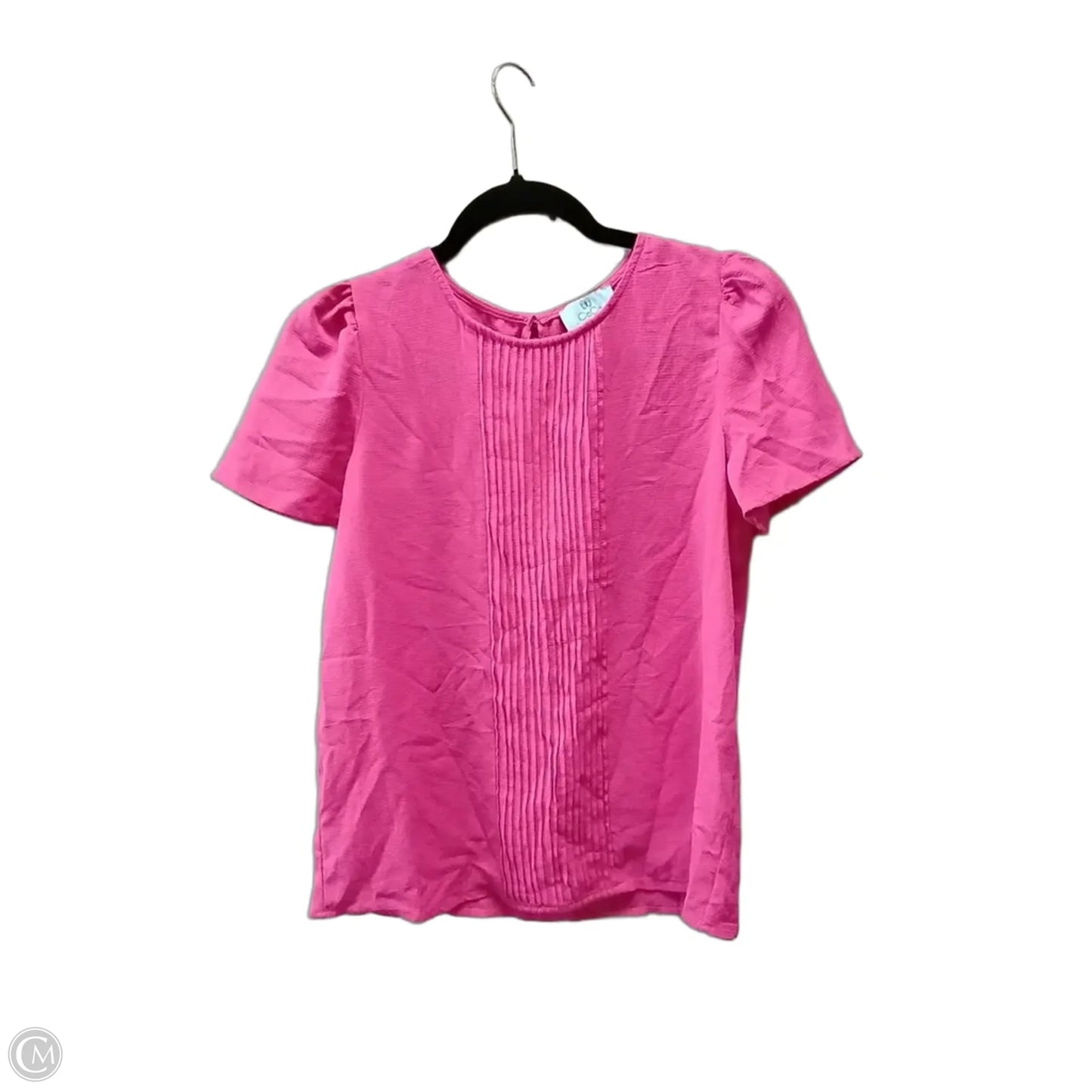 Blouse Short Sleeve By Cece In Pink, Size: Xs