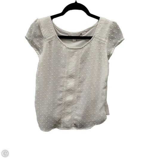 Blouse Short Sleeve By Lc Lauren Conrad In White, Size: Xs