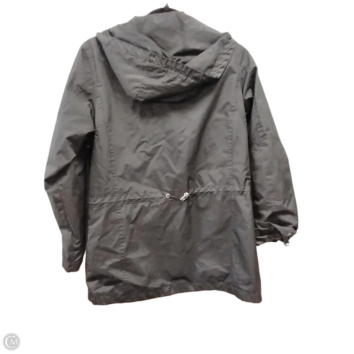 Coat Raincoat By Natural Reflections In Black, Size: S