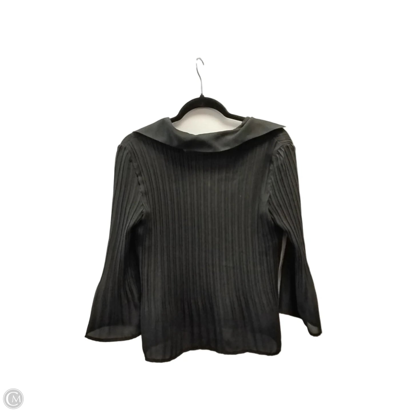 Blouse Long Sleeve By Allison Taylor In Black, Size: S