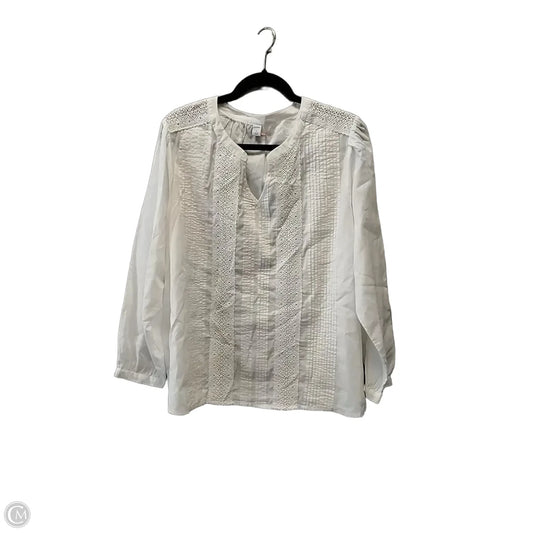Top Long Sleeve By Old Navy In White, Size: Xl