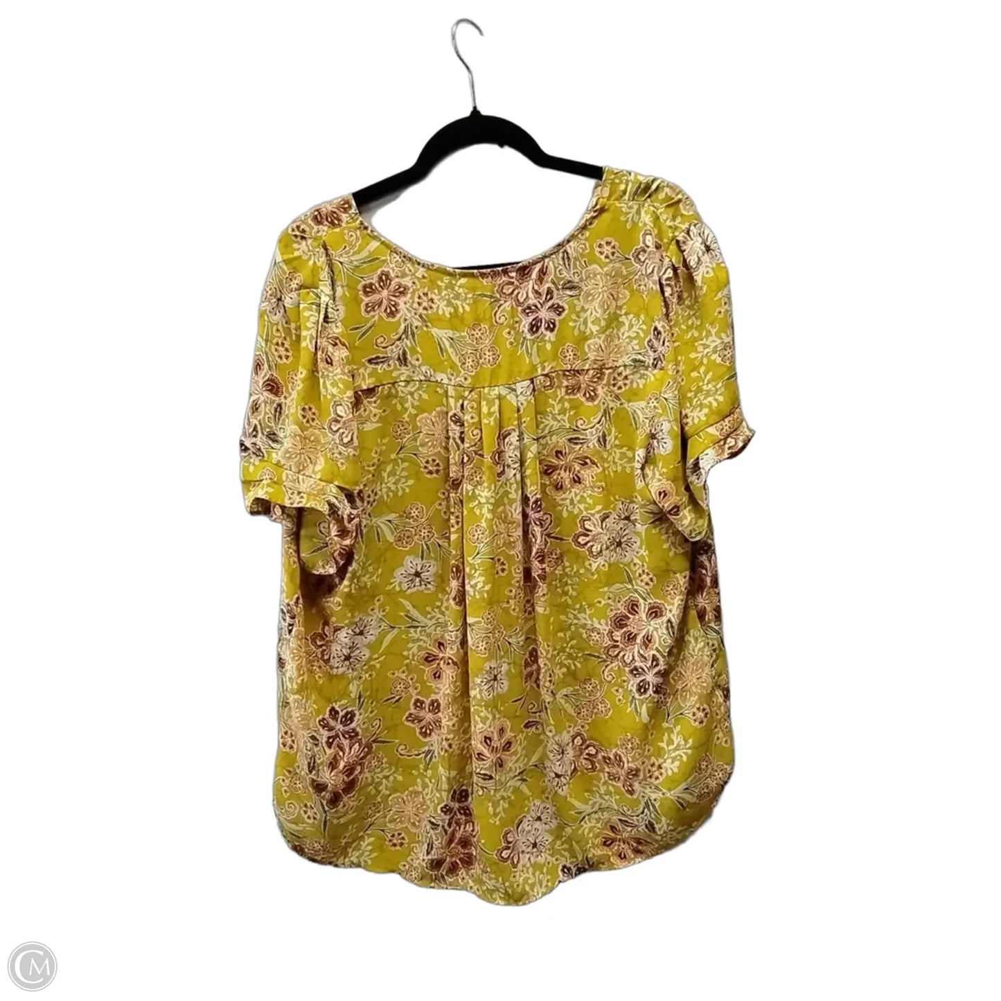 Blouse Long Sleeve By Dr2 In Yellow, Size: Xxl