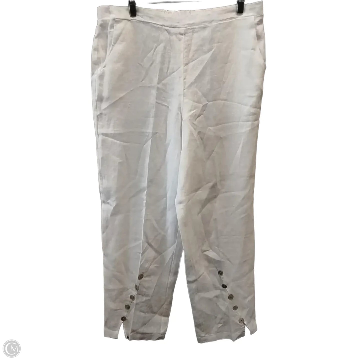 Pants Wide Leg By Peck And Peck In White, Size: L