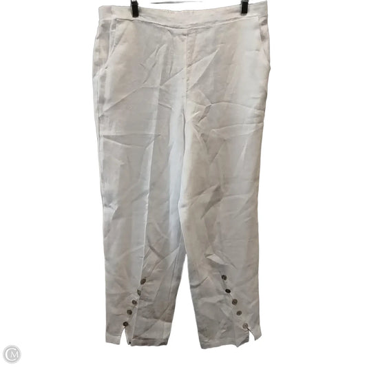 Pants Wide Leg By Peck And Peck In White, Size: L