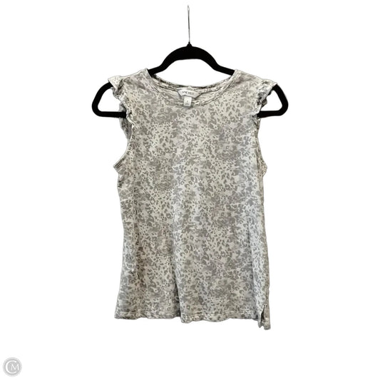 Blouse Sleeveless By Nine West In Grey & White, Size: S