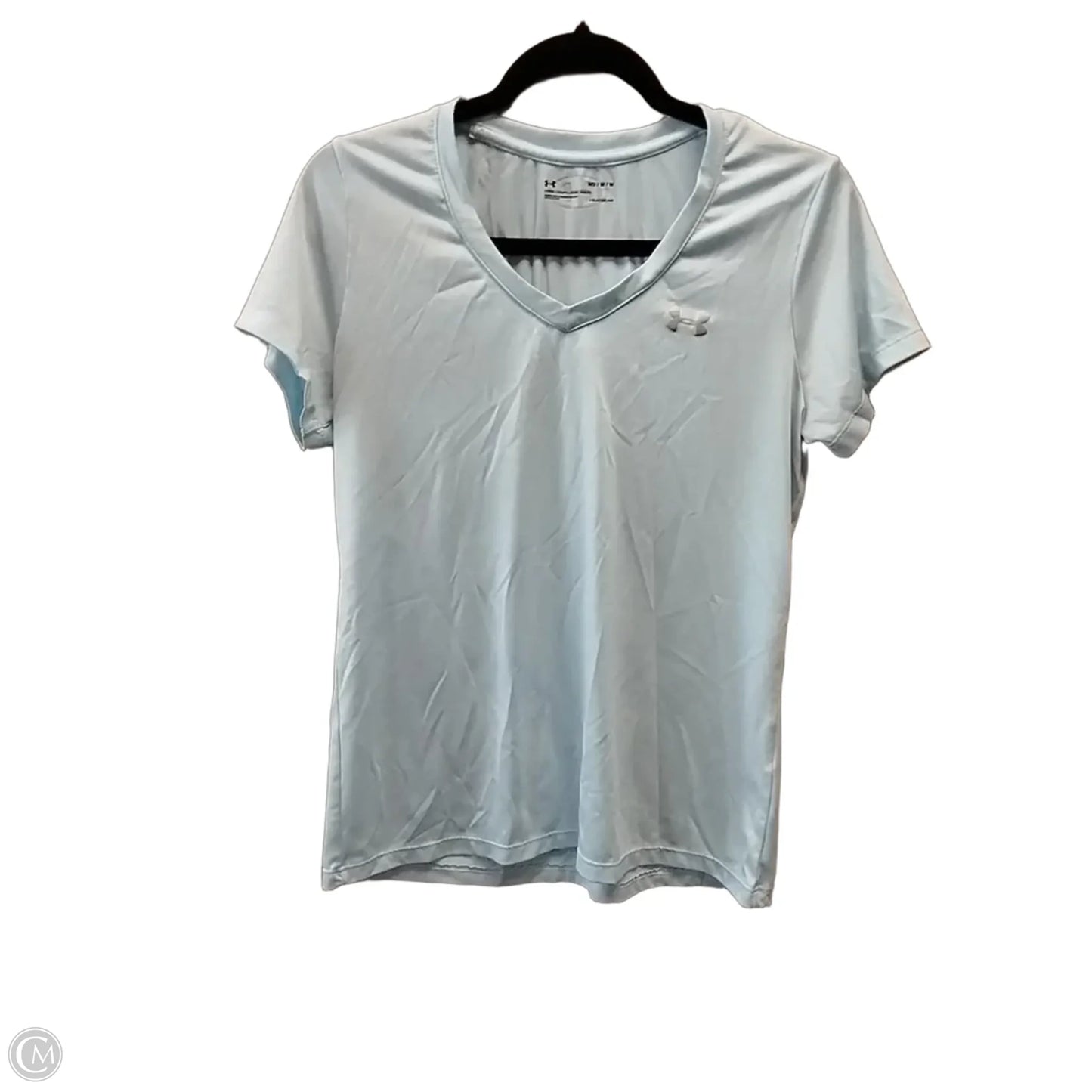 Athletic Top Short Sleeve By Under Armour In Blue, Size: M