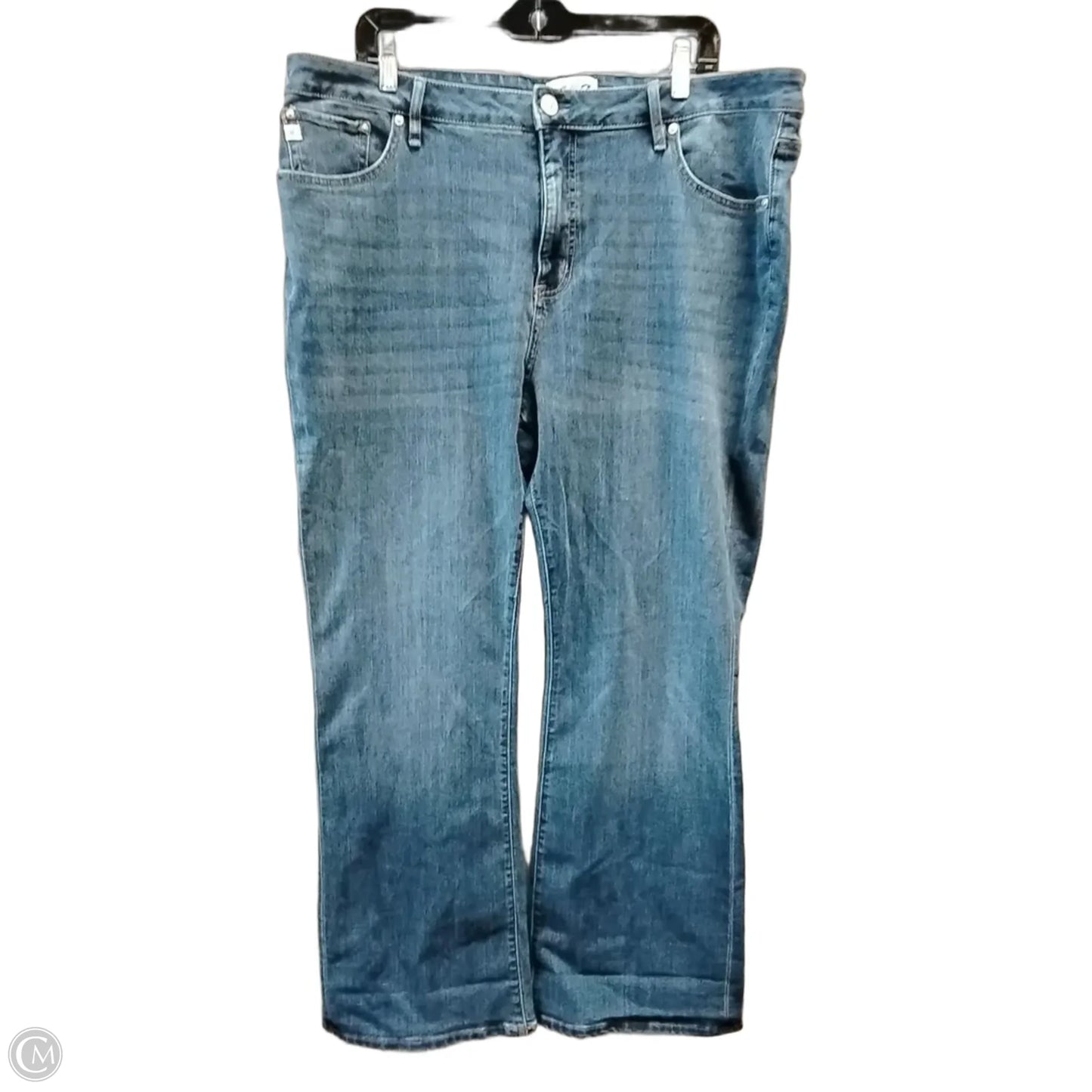 Jeans Boot Cut By Seven 7 In Blue Denim, Size: 18w