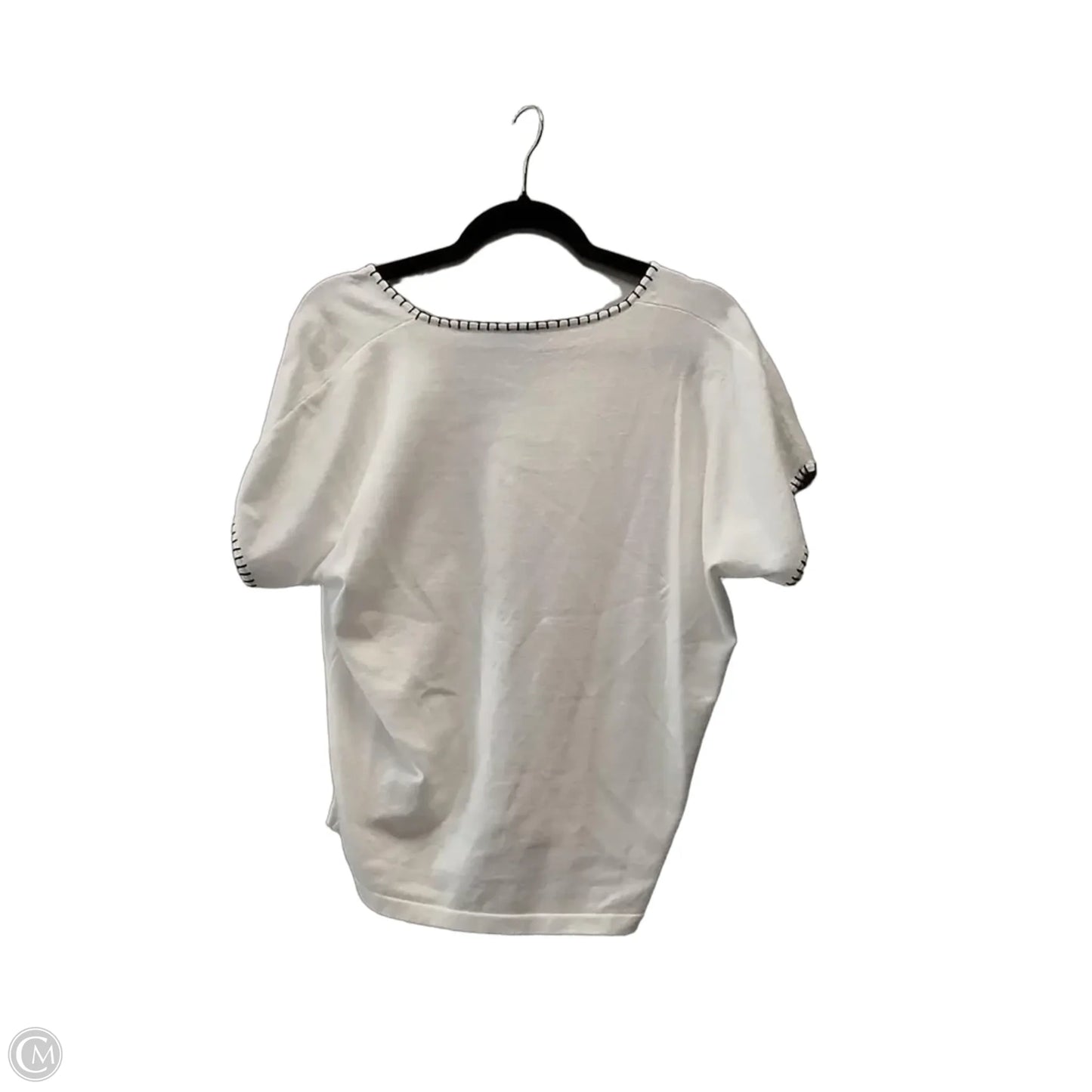 Top Short Sleeve By Tahari In White, Size: S