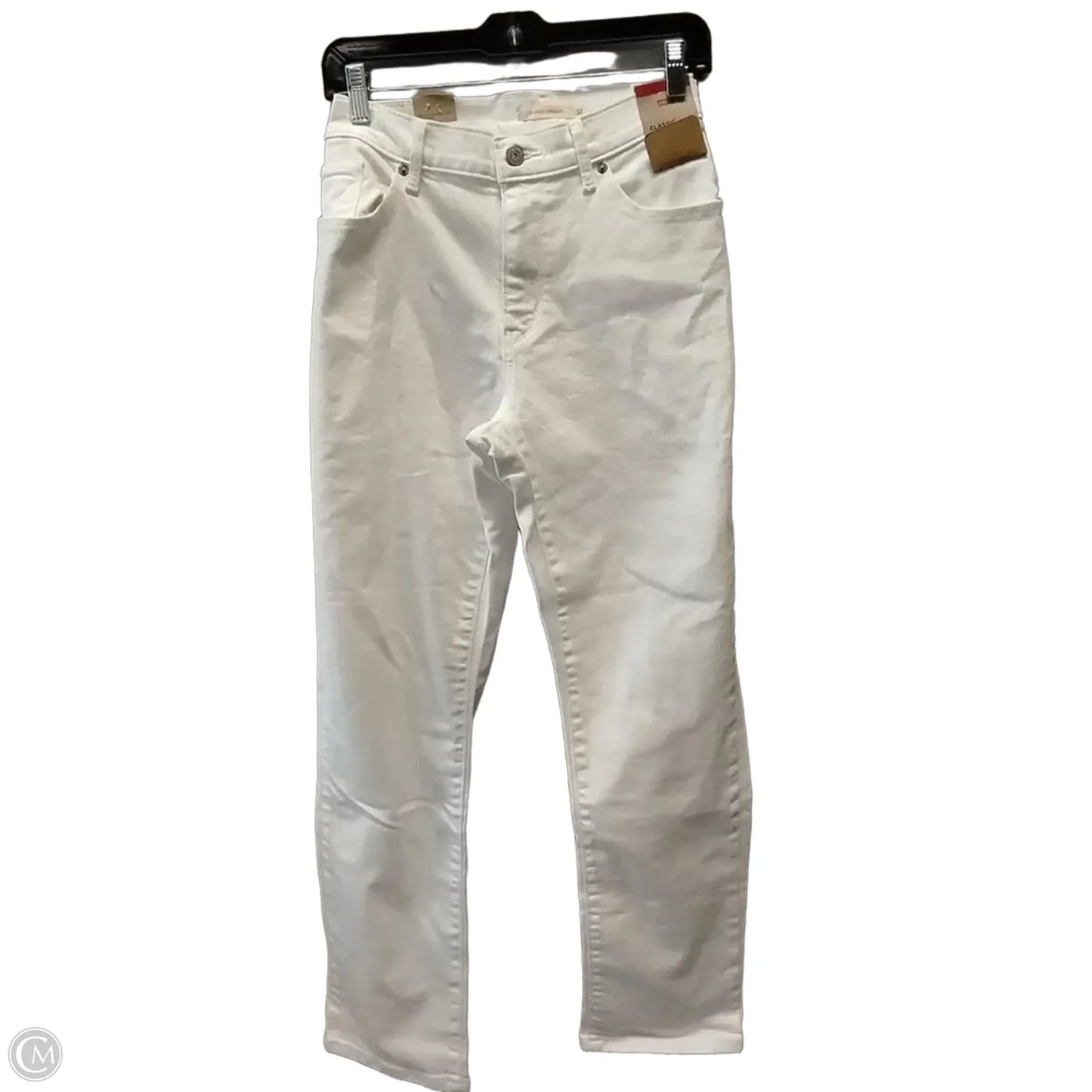 Jeans Straight By Levis In White, Size: 14