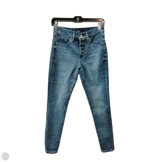 Jeans Skinny By Express In Blue Denim, Size: 4