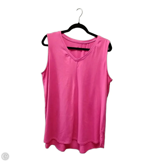 Tank Top By Cuddl Duds In Pink, Size: 1x