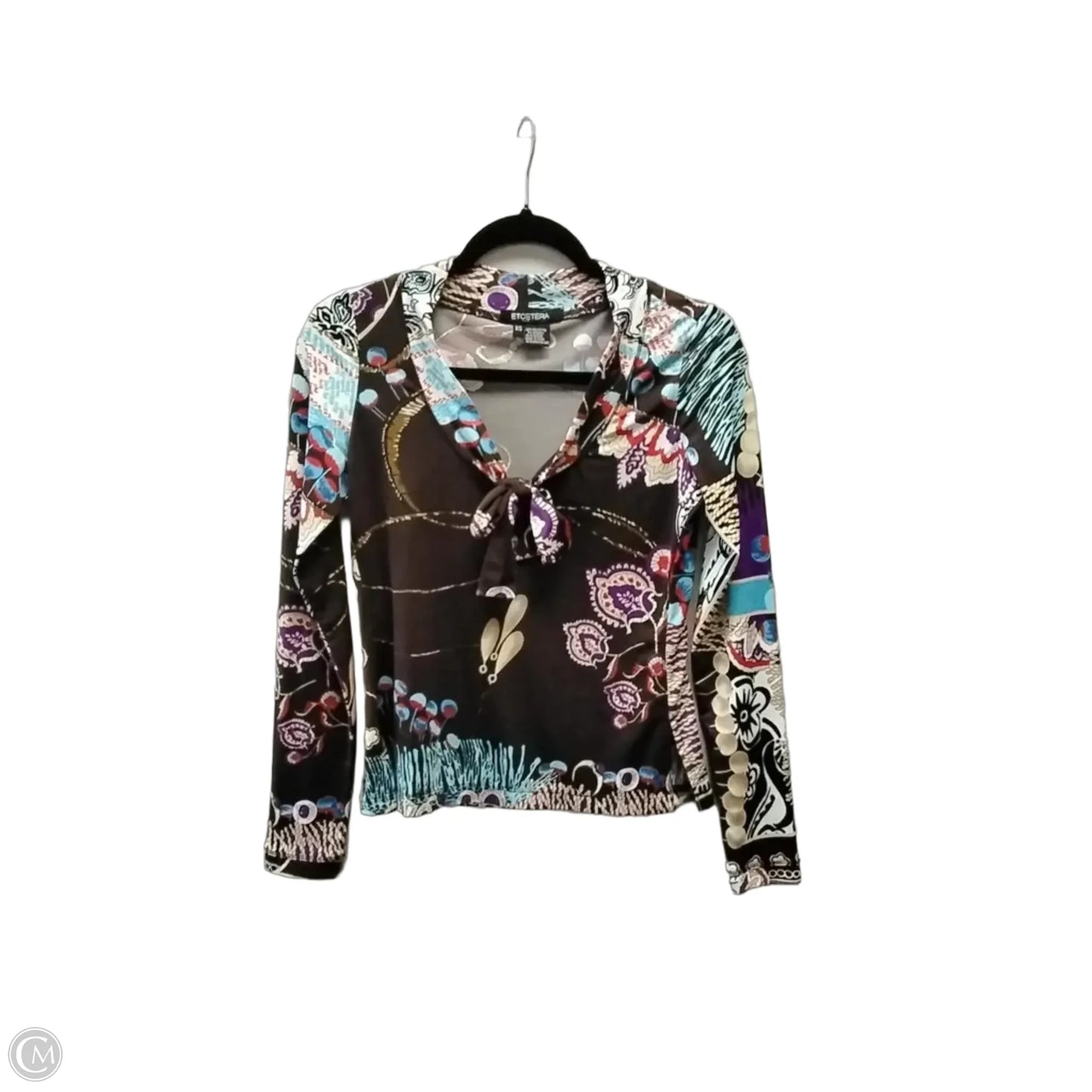 Top Long Sleeve By Etcetra In Brown, Size: Xs