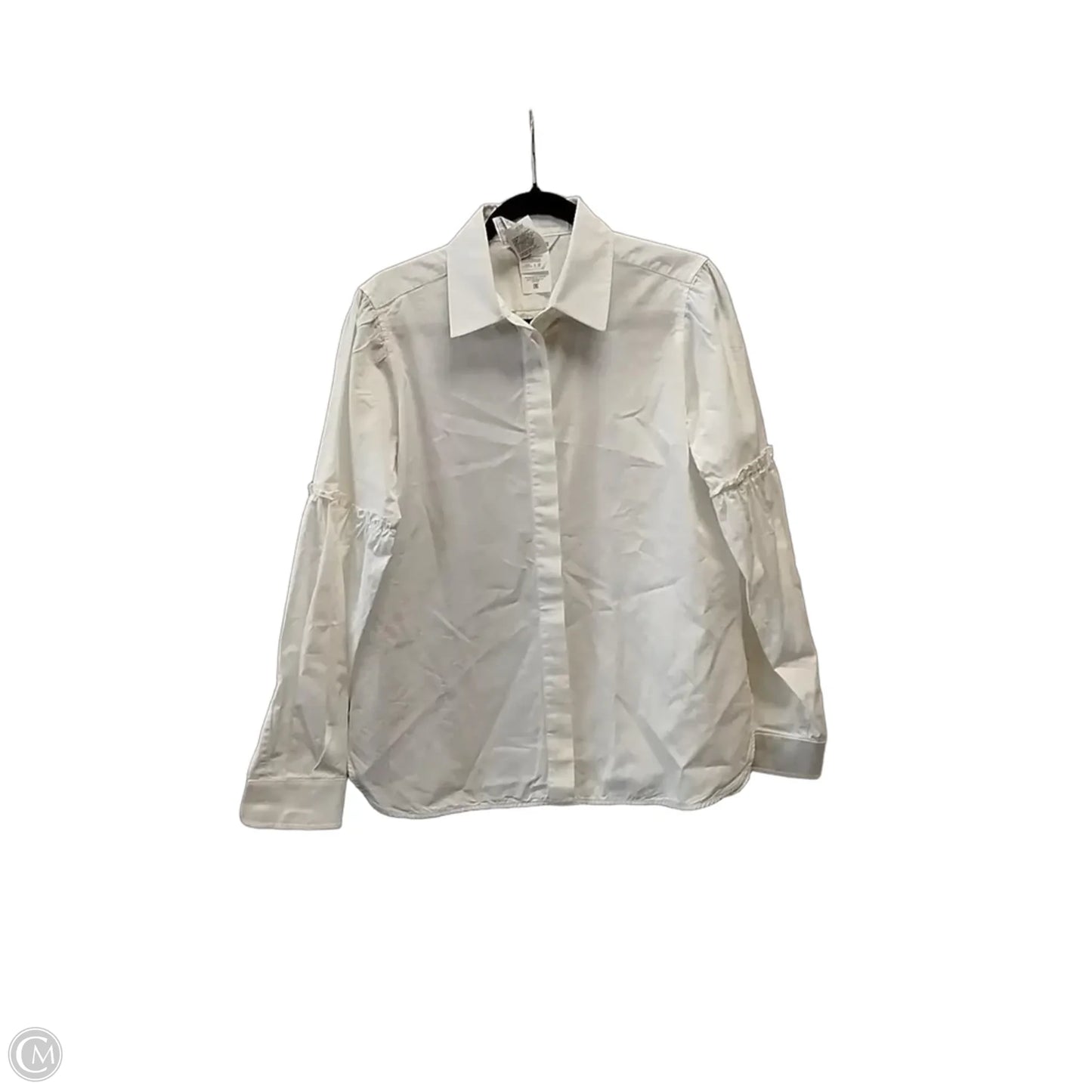 Top Long Sleeve Designer By Max Mara In White, Size: 12