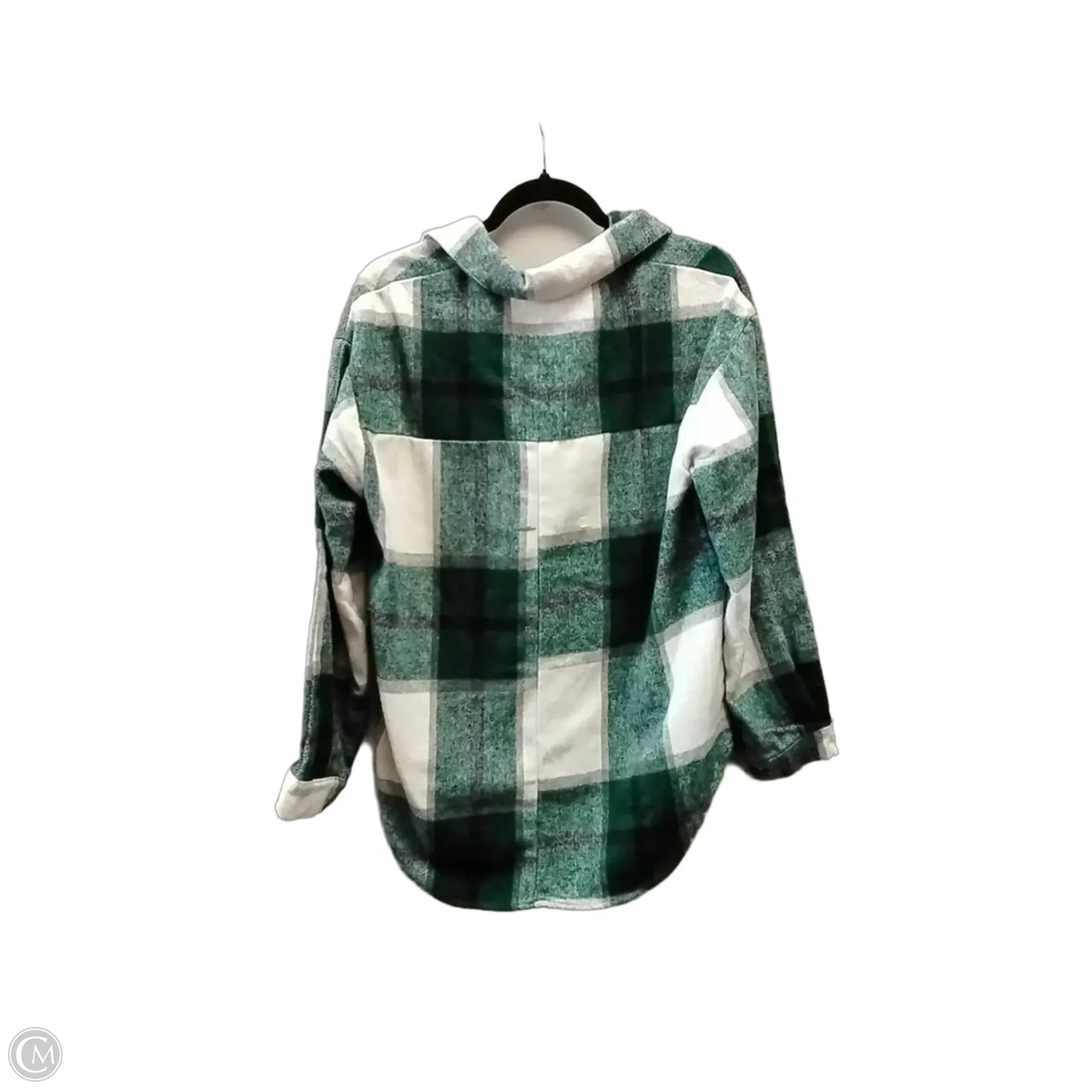 Jacket Shirt By Hyfve In Plaid Pattern, Size: S