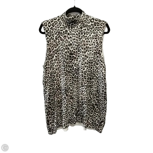 Top Sleeveless By Chicos In Animal Print, Size: Xl
