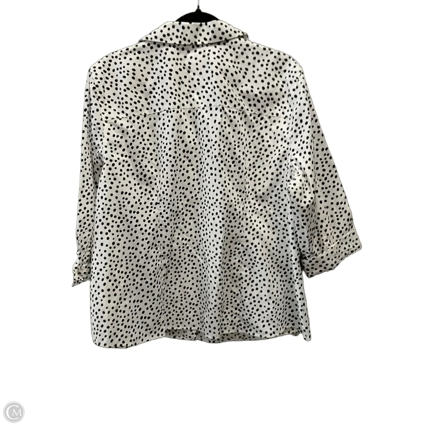 Top Long Sleeve By Chicos In Polkadot Pattern, Size: Xl