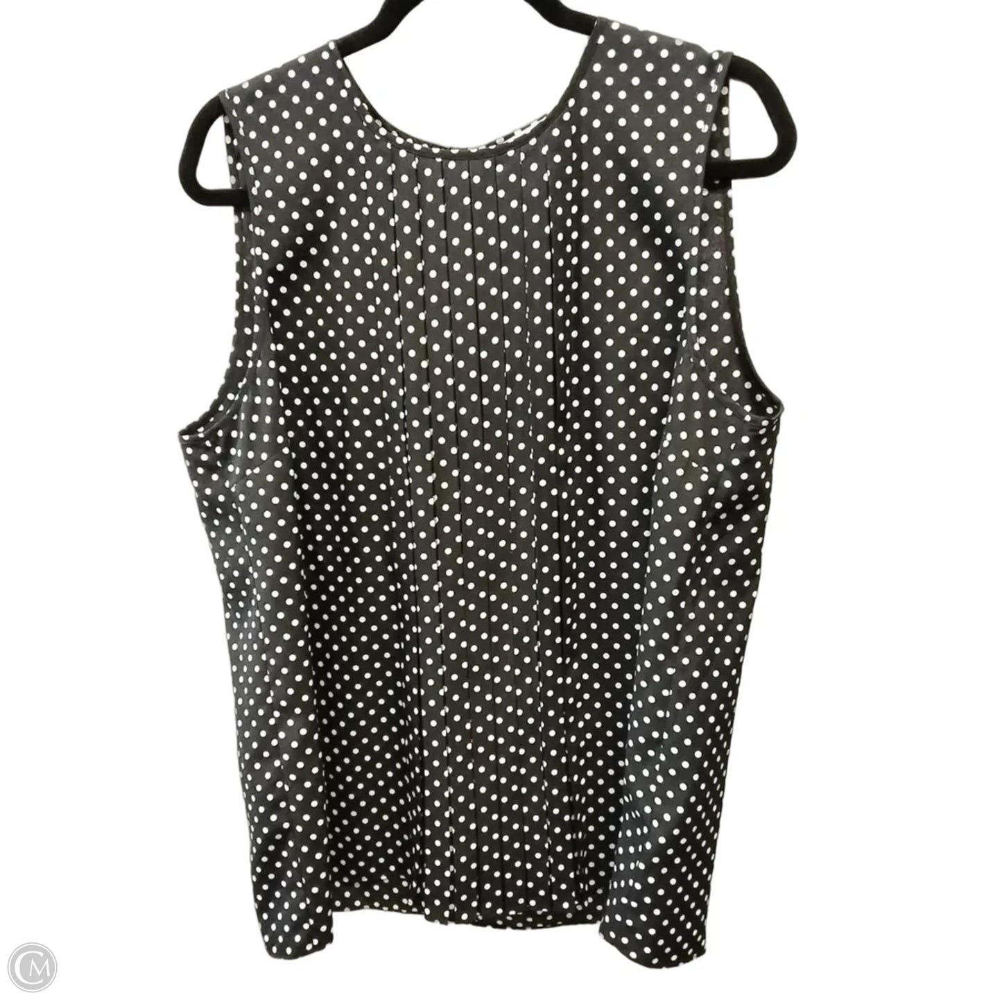 Blouse Sleeveless By Michael By Michael Kors In Polkadot Pattern, Size: Xl
