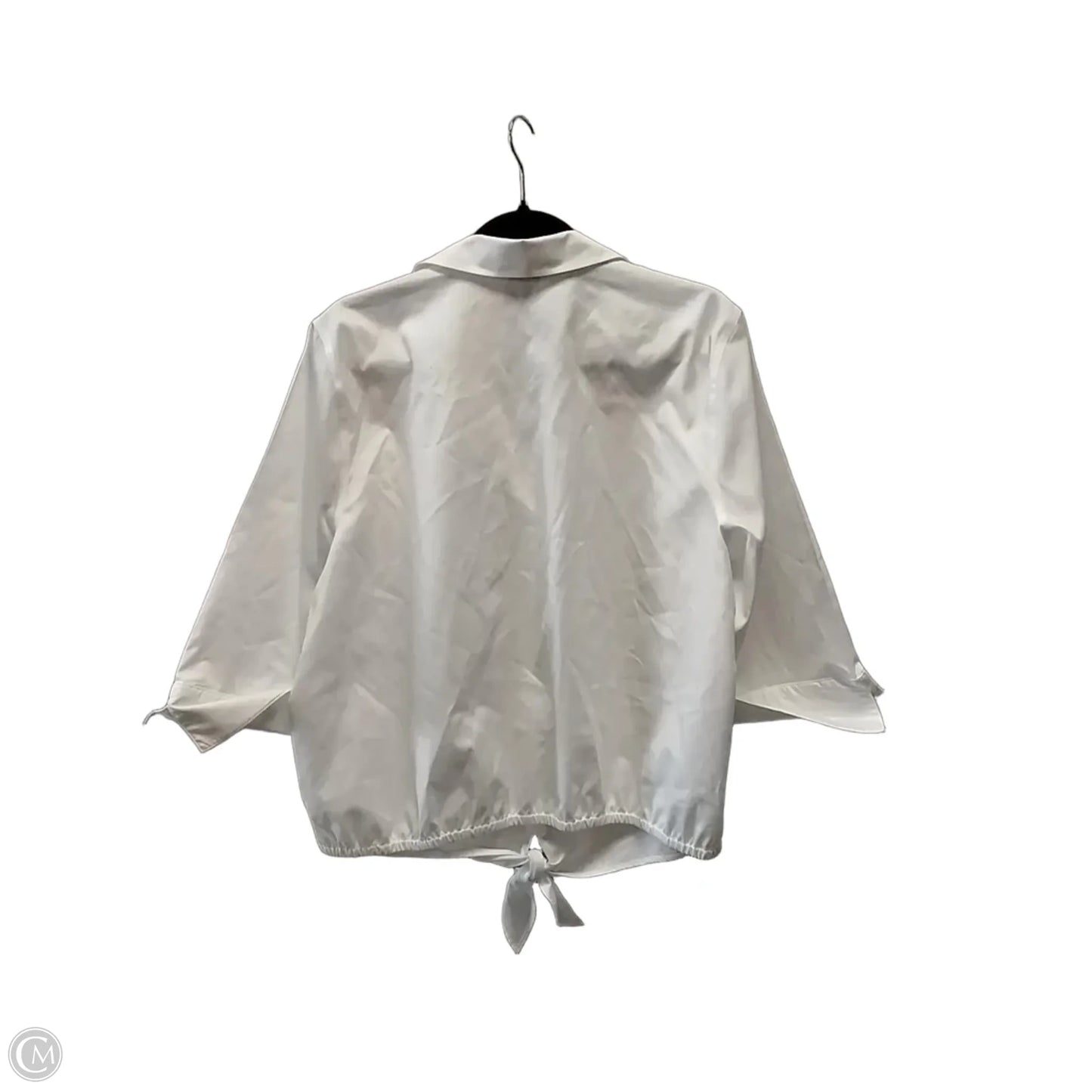 Top 3/4 Sleeve By Chicos In White, Size: Xl