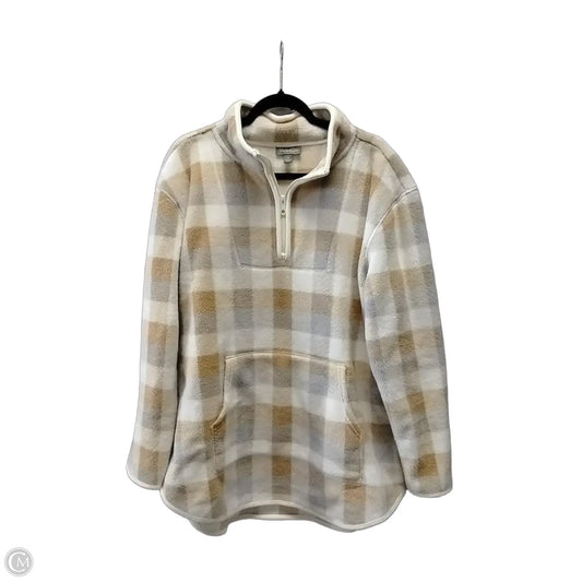 Sweatshirt Collar By Style And Company In Plaid Pattern, Size: Xl