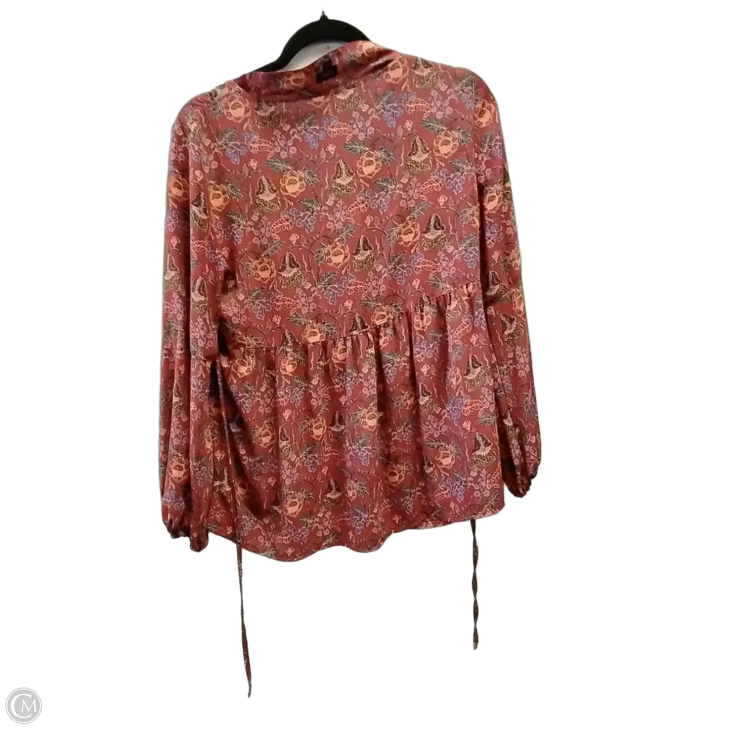 Blouse Long Sleeve By Lee In Floral Print, Size: S